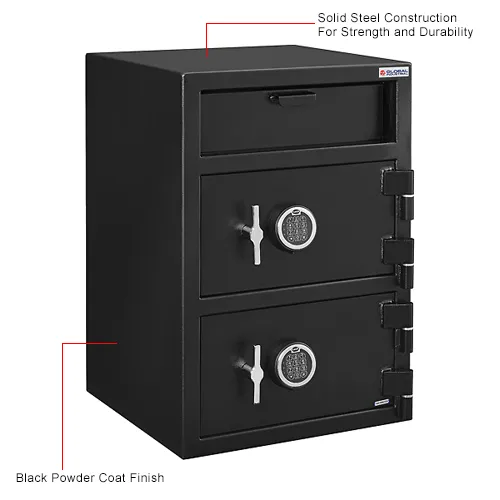 Global Industrial™ B-Rate Depository Safe Front Loading, 2 Doors, Digital Lock, 20"Wx20"Dx30"H