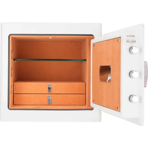 Barska AX13104 White Jewelry Safe - 18"W x 14"D x 17-1/2"H, 1.01 Cubic Ft.