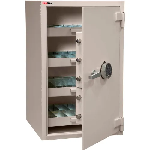 Cennox Pharmacy Safe B3521WD-FK1 21-3/4"W x 22"D x 35"H Electronic Lock 7.29 Cu. Ft. White