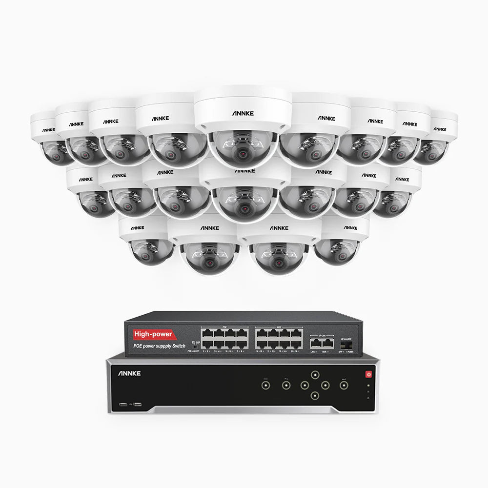 ANNKE H1200 - 4K 12MP 32 Channel 20 Cameras PoE Security System
