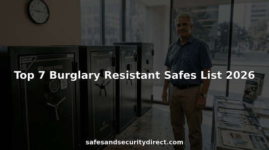 Security expert showcasing burglary resistant safes
