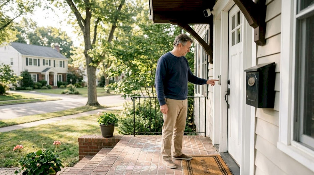 Homeowner engaging with security system