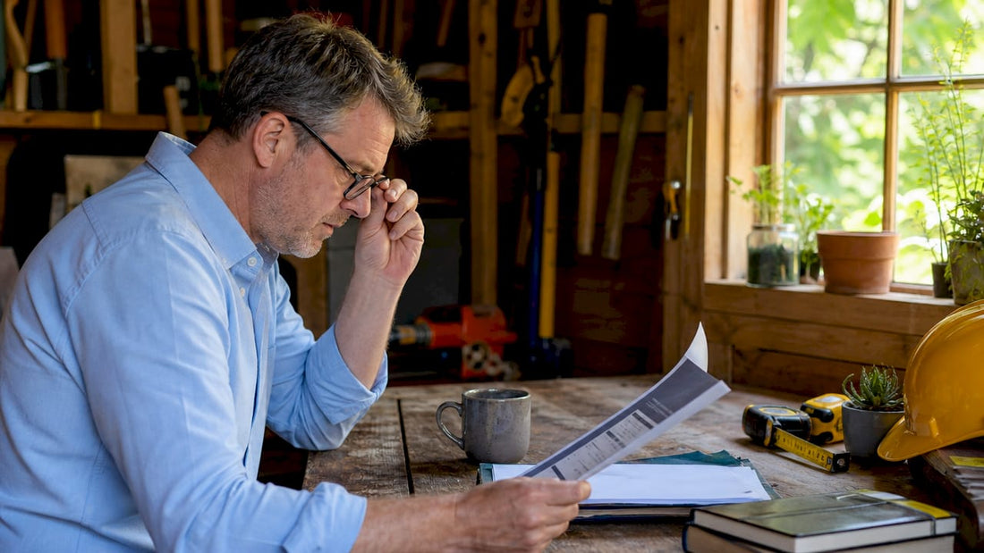 Consultant reviewing safe rating certification document
