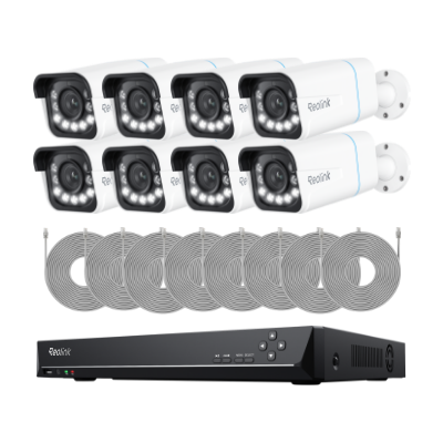 Reolink Smart 4K PoE Camera System with 5X Optical Zoom & Spotlights