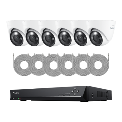 Reolink 4K Smart PoE Camera System with Color Night Vision & 3X Optical Zoom