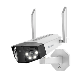 4K 8MP Wi-Fi 6 Plug-in Camera with 180° Panorama