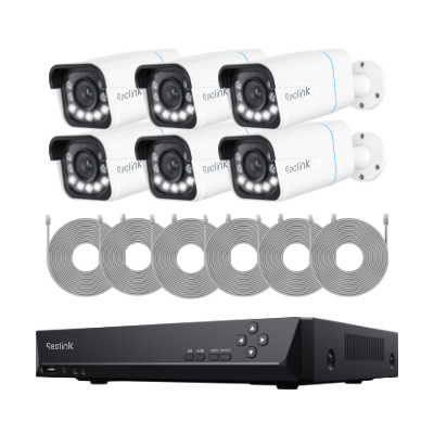 Smart 4K PoE Camera System with 5X Optical Zoom & Spotlights