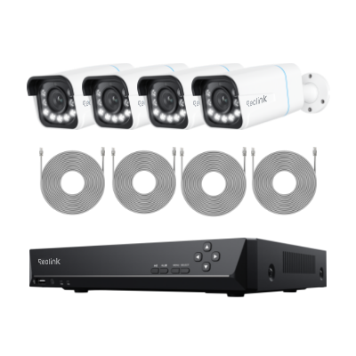 Smart 4K PoE Camera System with 5X Optical Zoom & Spotlights