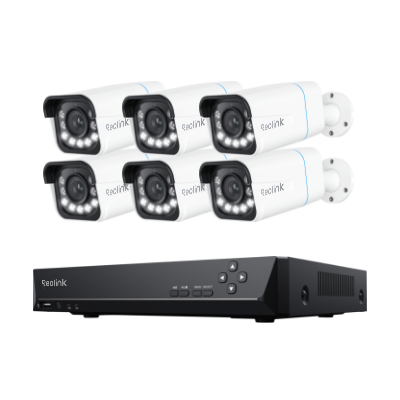 Smart 4K PoE Camera System with 5X Optical Zoom & Spotlights