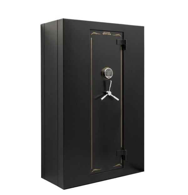 Modular safe with heavy-duty steel panels and electronic keypad lock, fire-resistant and easy to assemble for home or office security
