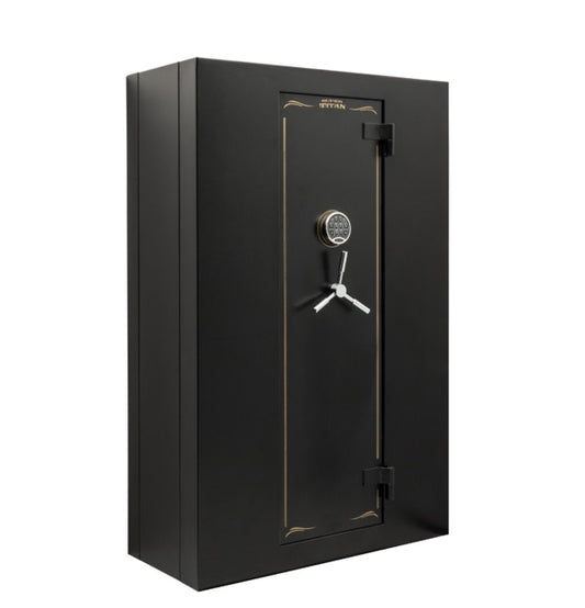 Modular safe with heavy-duty steel panels and electronic keypad lock, fire-resistant and easy to assemble for home or office security