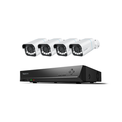 Smart 4K PoE Camera System with 5X Optical Zoom & Spotlights