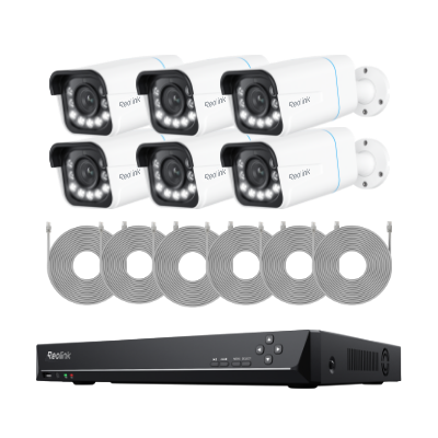 Reolink Smart 4K PoE Camera System with 5X Optical Zoom & Spotlights
