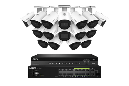 A Series Lorex Elite Series 4K 32 Camera Capable 8TB Wired NVR System with A14 IP Bullet Cameras