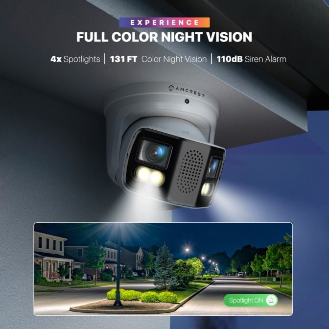 Amcrest Dual-Lens 4K Outdoor Security