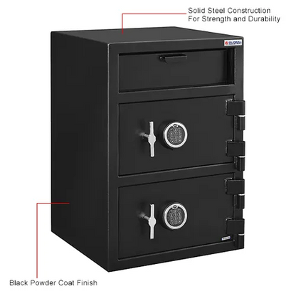 Global Industrial™ B-Rate Depository Safe Front Loading, 2 Doors, Digital Lock, 20"Wx20"Dx30"H