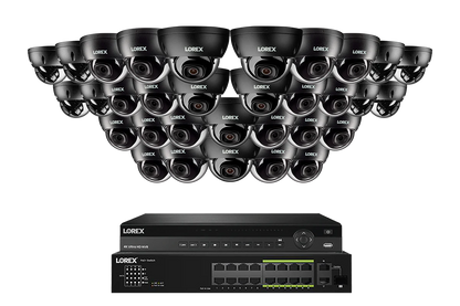 A Series Lorex Elite Series 4K 32 Camera Capable 8TB Wired NVR System with 8MP (4K) A10 IP Dome Cameras