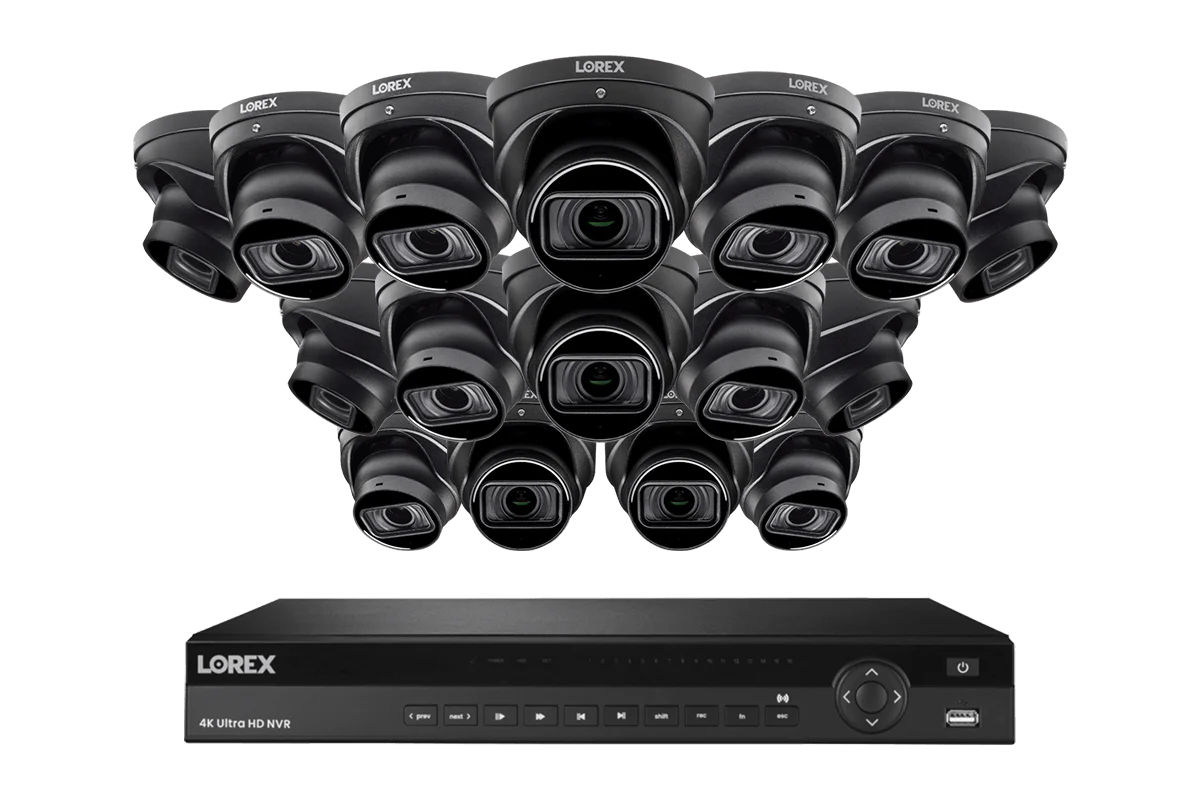 Lorex Elite Series NVR with N3 (Nocturnal Series) IP Dome Cameras - 4K 16-Channel 4TB Wired System