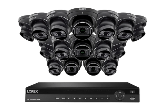 Lorex Elite Series NVR with N3 (Nocturnal Series) IP Dome Cameras - 4K 16-Channel 4TB Wired System