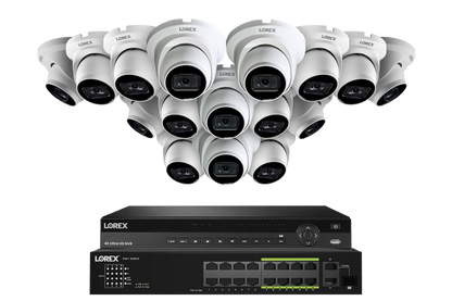 A Series Lorex Elite Series 4K 32 Camera Capable 8TB Wired NVR System with A14 IP Dome Cameras