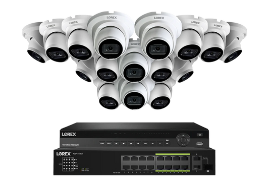 A Series Lorex Elite Series 4K 32 Camera Capable 8TB Wired NVR System with A14 IP Dome Cameras