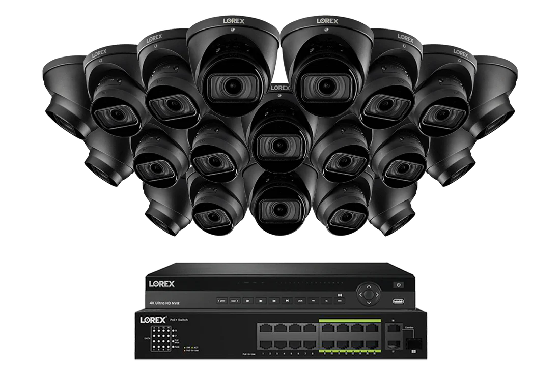 Nocturnal series Lorex 4K Wired NVR Security System (32-Camera Capable) with 8TB Storage