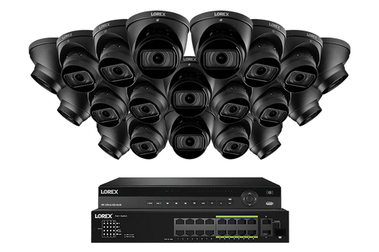 Nocturnal series Lorex 4K Wired NVR Security System (32-Camera Capable) with 8TB Storage