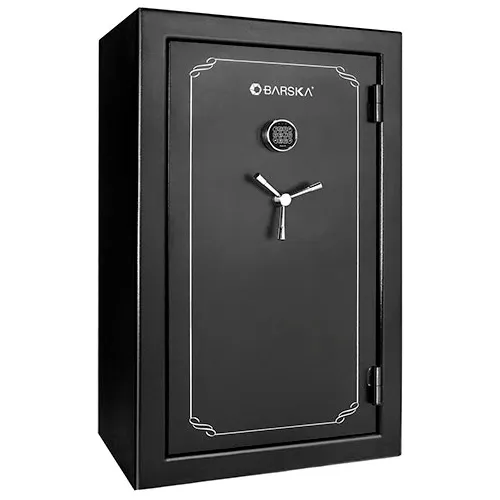 Black Barska safe on a white background