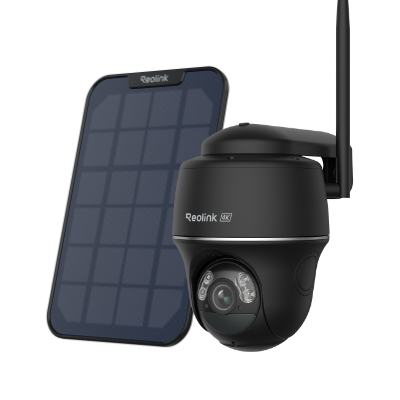 4K 8MP Wireless Pan &amp; Tilt Standalone Solar/Battery Camera with Spotlights