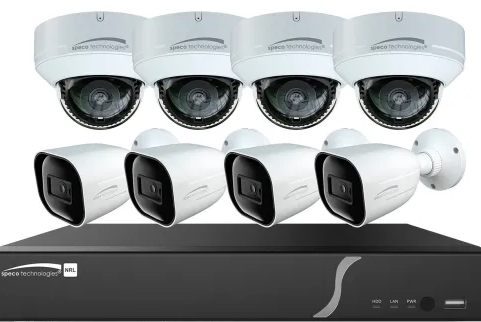 Speco ZIPL8BD2 8-Channel Plug & Play NVR and IP Kit, 4 Dome & 4 Bullet Cameras, 2TB
