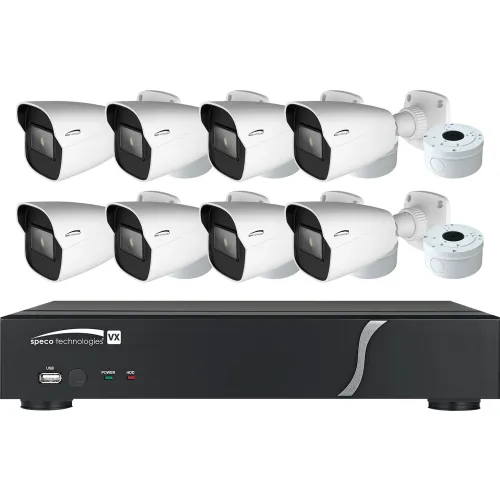 Speco ZIPT88B2 8-Channel HD-TVI DVR and 8 Bullet Camera Kit, 2TB