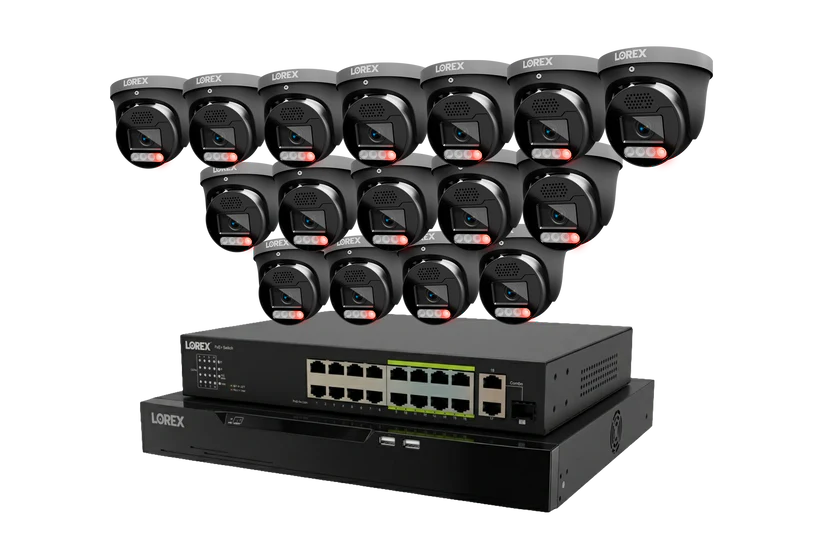 Lorex Connect X Series 4K 32-Channel Wired NVR System with X5 Turret Security Cameras - 8TB