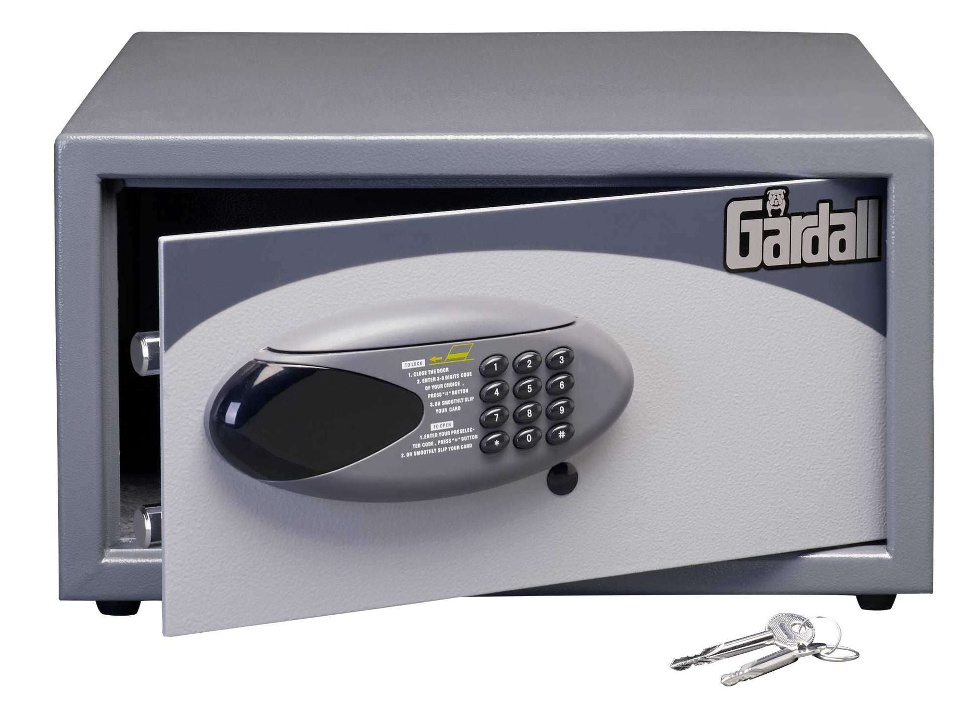 Open Gardall GH5-G-E safe showing interior storage space for valuables