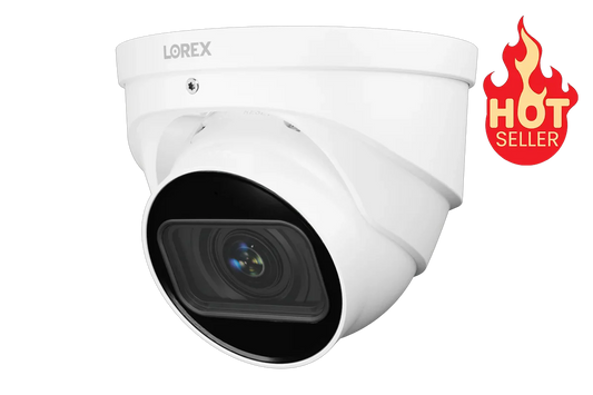 Nocturnal Series Lorex N4 Lite - 24 camera 4K (8MP) IP ePOE Wired Turret Security Camera, Motorized Varifocal Lens, Real-Time 30 FPS Recording, 4X Optical Zoom, Advanced Analytics (Copy) (Copy)
