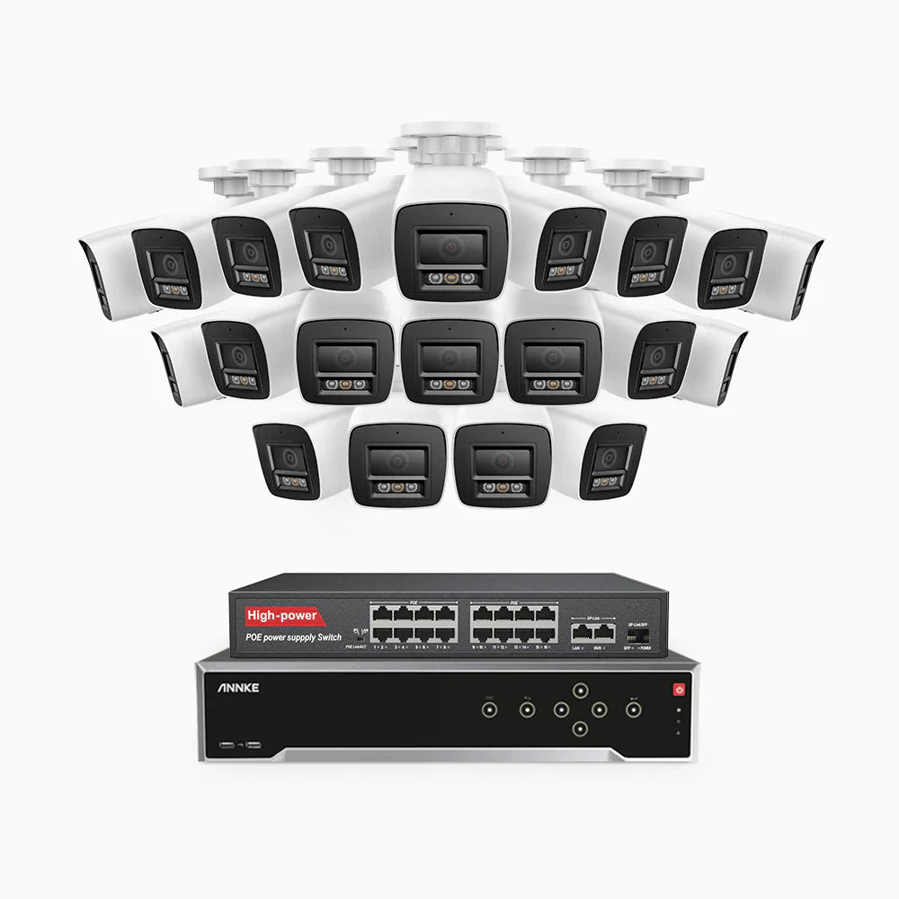ANNKE H1200 - 4K 12MP 32 Channel 20 Cameras PoE Security System – Safes ...