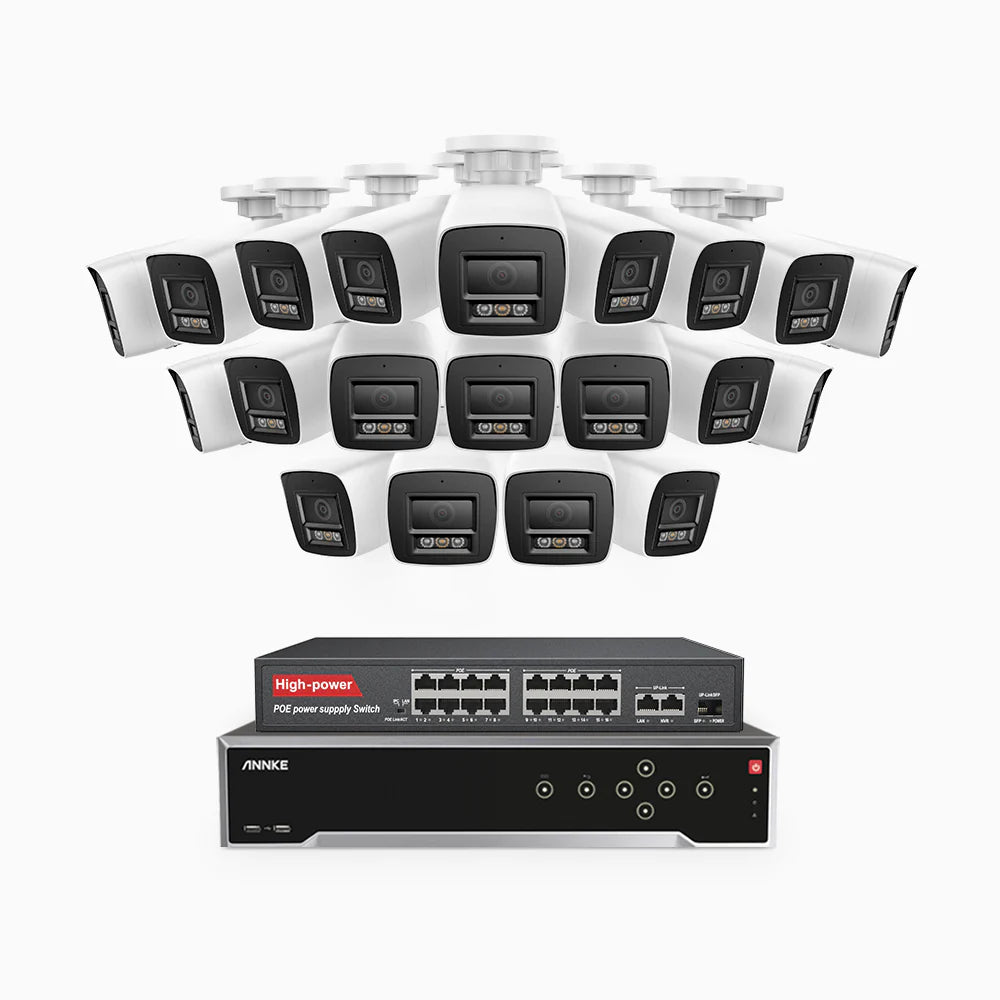 ANNKE H1200 - 4K 12MP 32 Channel 20 Cameras PoE Security System