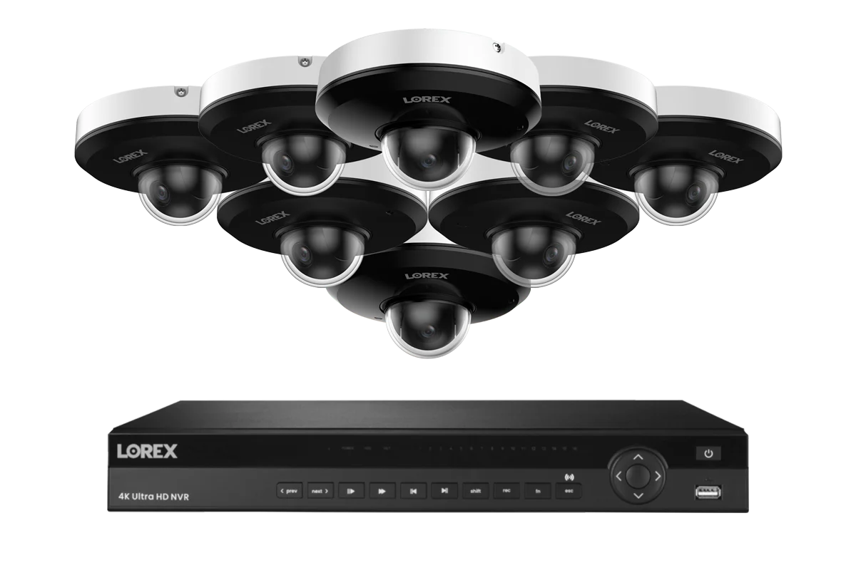Lorex Pro PTZ Series Lorex Elite Series NVR with P2 (4MP) IP Mini PTZ Cameras - 4K 16-Channel 4TB Wired System