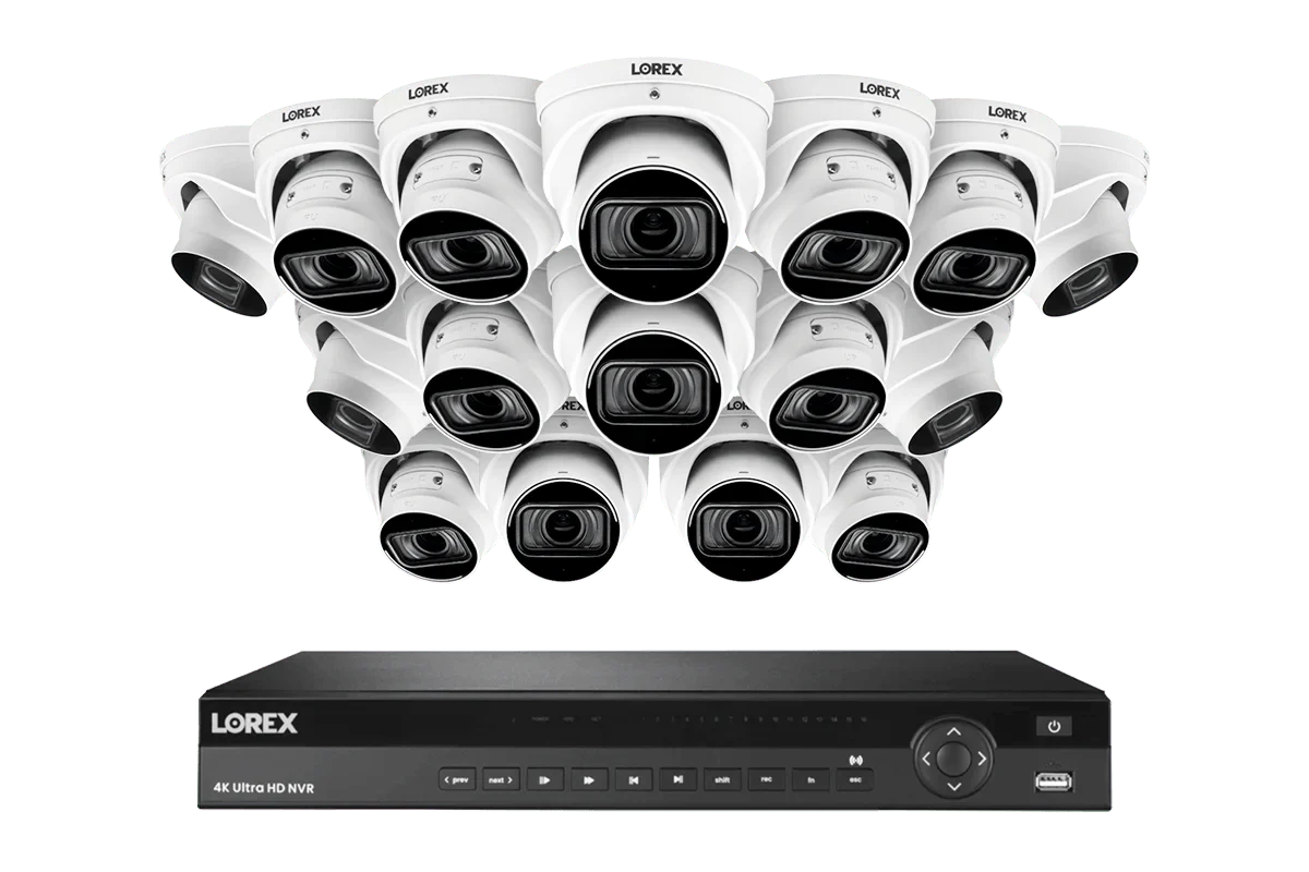 Nocturnal Series Lorex Elite Series 16-Channel (4TB) 4K IP System with Nocturnal N4 Lite Turret Cameras