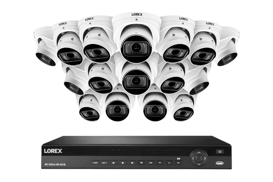 Nocturnal Series Lorex Elite Series 16-Channel (4TB) 4K IP System with Nocturnal N4 Lite Turret Cameras