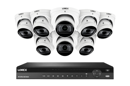 Nocturnal Series Lorex Elite Series 16-Channel (4TB) 4K IP System with Nocturnal N4 Lite Turret Cameras