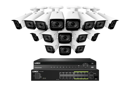 Nocturnal Series Lorex Elite Series 32-Channel (8TB) 4K IP System with Nocturnal N4 Lite Bullet Cameras and PoE Switch