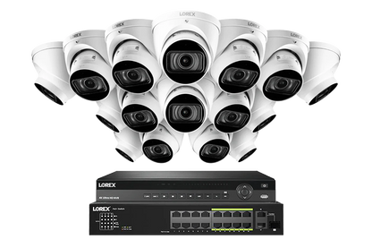 Nocturnal Series Lorex Elite Series 32-Channel (8TB) 4K IP System with Nocturnal N4 Lite Bullet Cameras and PoE Switch