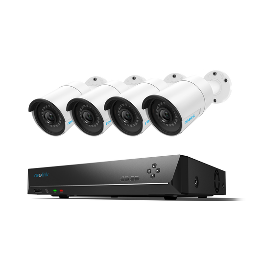 Smart PoE NVR System with 4 Cameras for 24/7 Recording