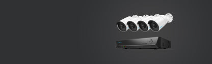 Smart PoE NVR System with 4 Cameras for 24/7 Recording