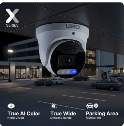 Lorex Connect X Series 4K 32-Channel Wired NVR System with X3 Turret Security Cameras - 8TB