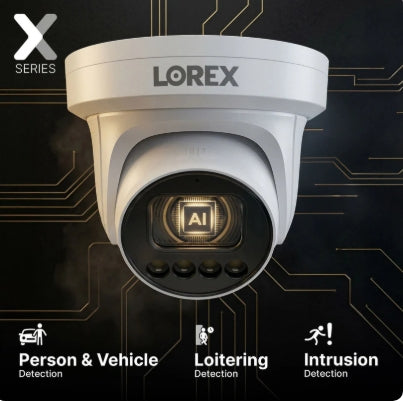 Lorex Series X3 4K Motorized Varifocal PoE Bullet / Turret Camera with Active Deterrence