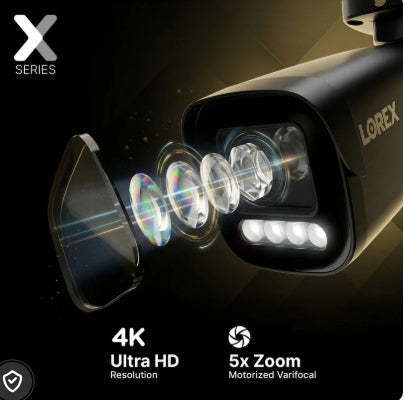 Lorex Connect X Series 4K 32-Channel Wired NVR System with X5 Turret Security Cameras - 8TB