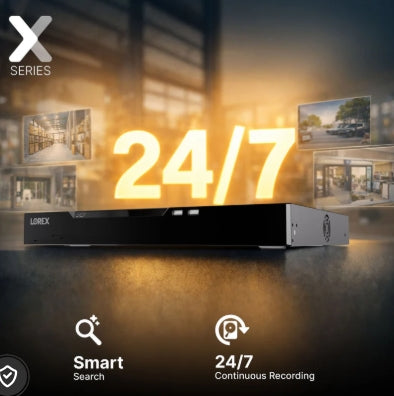 Lorex Connect X Series 4K 32-Channel Wired NVR System with X5 Turret Security Cameras - 8TB