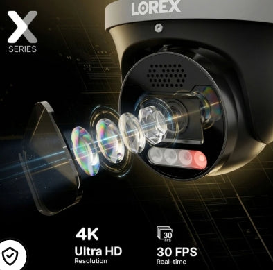 Lorex Connect X Series 4K 16-Channel Wired NVR System with X5 Turret Security Cameras - 4TB