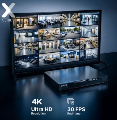 Lorex Connect X Series 4K 16-Channel Wired NVR System with X5 Turret Security Cameras - 4TB